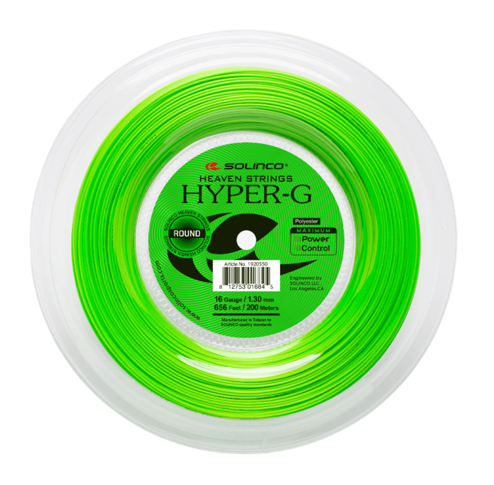 Теннисные струны Solinco Hyper-G Round (200 m) - зеленый