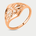 Кольцо женское из розового золота 585 пробы без вставок (арт. 024741-1010)