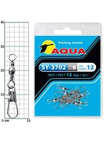 Карабин с вертлюгом для рыбалки SY-3702 №12 (упк. 8 шт.)