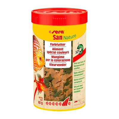 Sera San Nature - корм для усиления окраса (хлопья)
