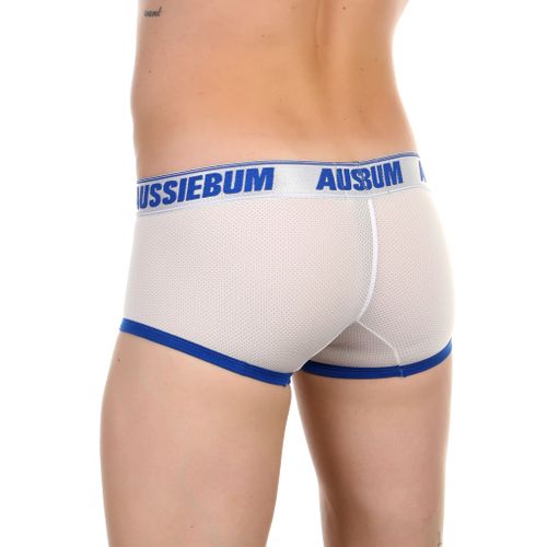 Мужские трусы хипсы белые в сетку AUSSIEBUM