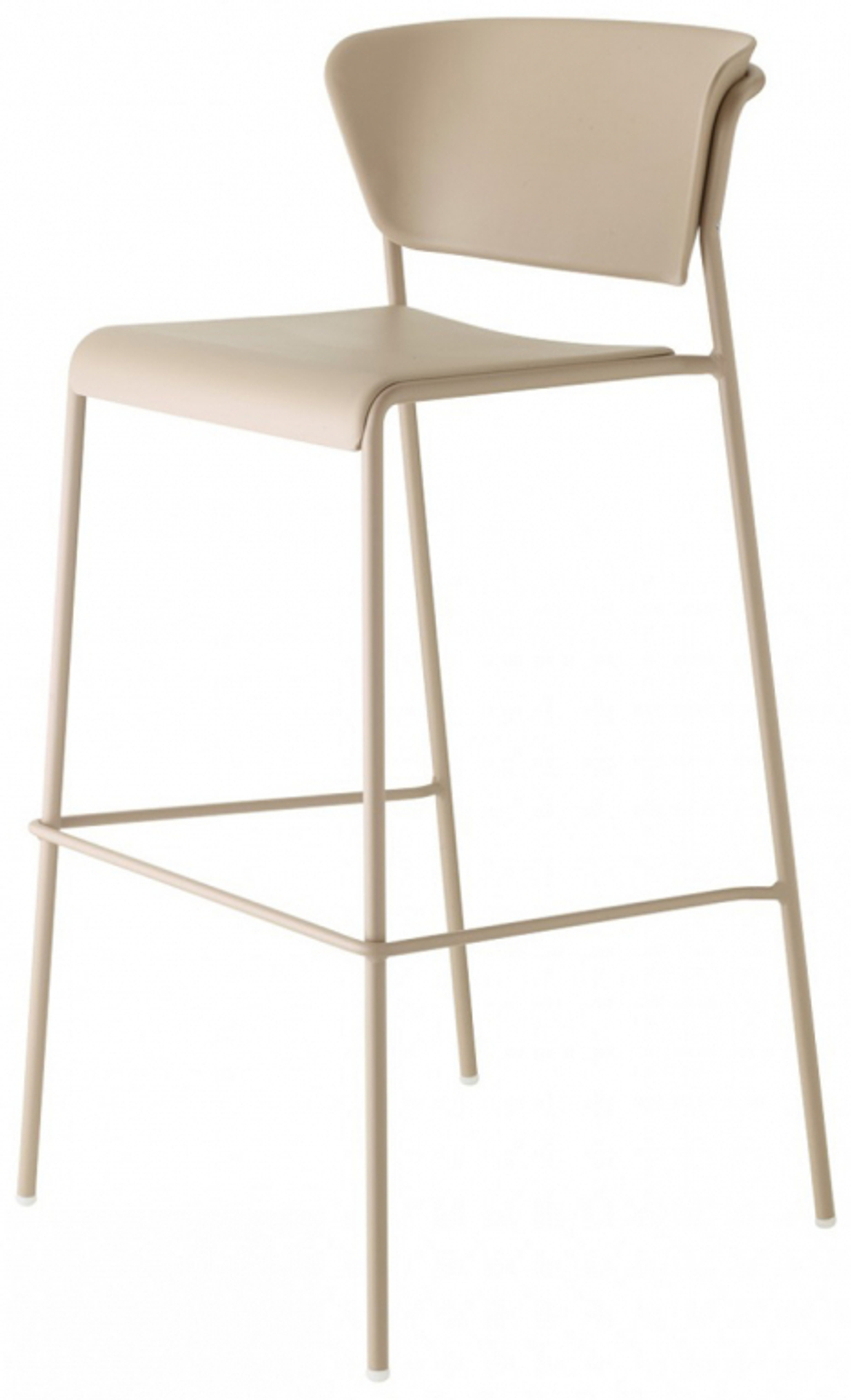 Стул барный пластиковый Scab Design Lisa Technopolymer, тортора