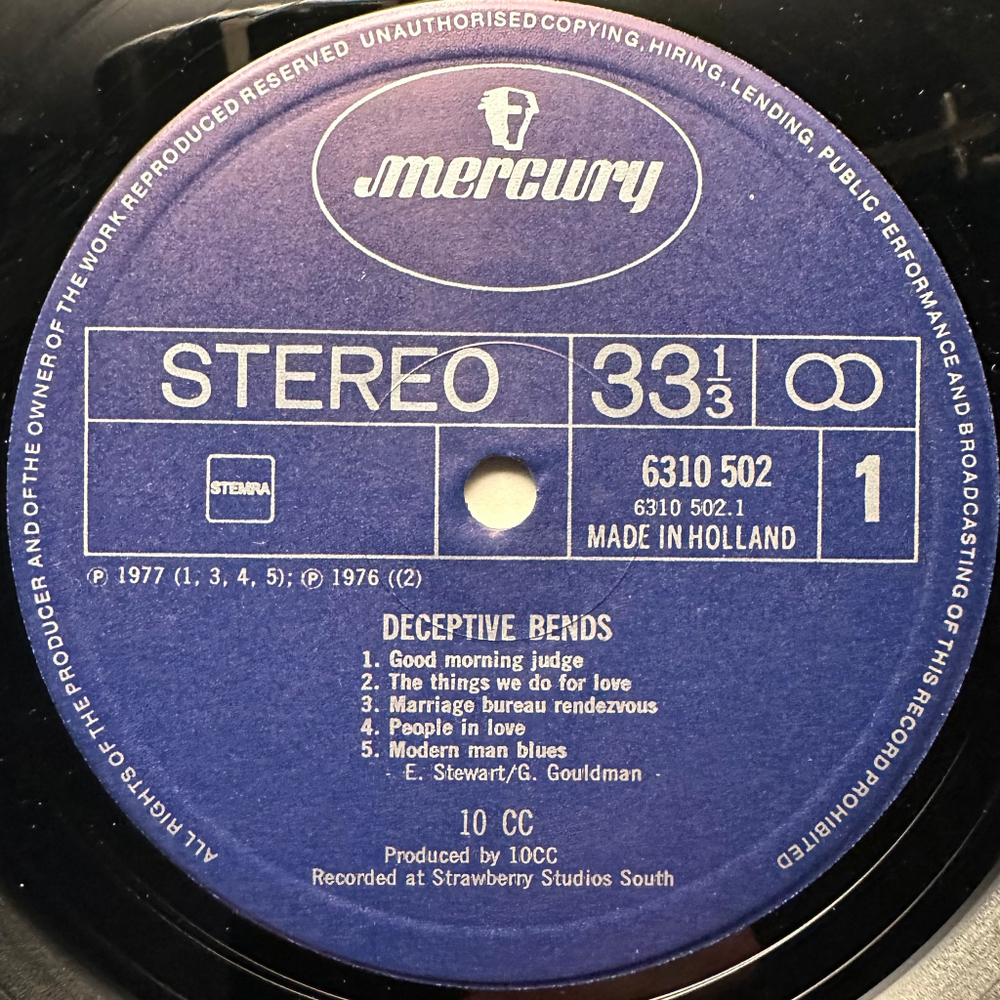 10cc - Deceptive Bends (Голландия 1977г.)