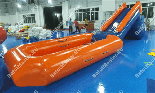 Надувная водная горка с бассейном «Пляжная», 9*3*3 м, на поддуве