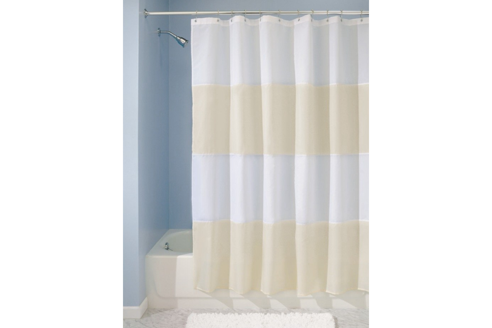 Штора для ванной Home One Stripes Print,180х180, полиэстер, бежевый