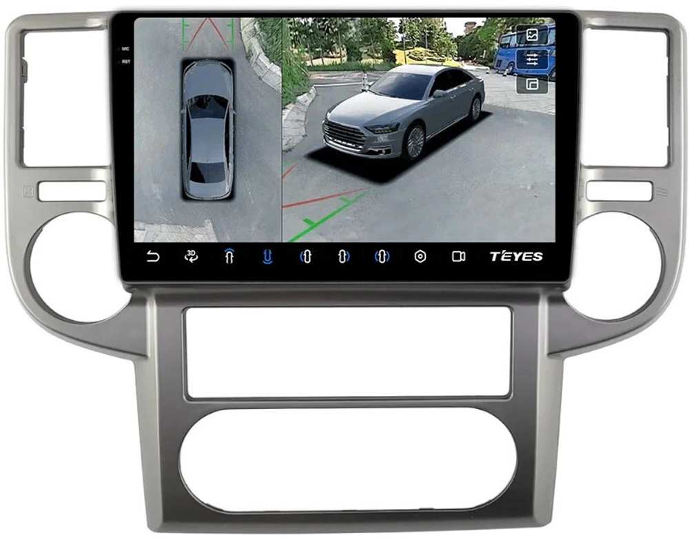 Магнитола для Nissan X-Trail T30 2003-2007 - Teyes CC3-2K-360 на Android 10, 2K QLED, 6Гб+128Гб, CarPlay, 4G SIM-слот, 4 камеры в комплекте