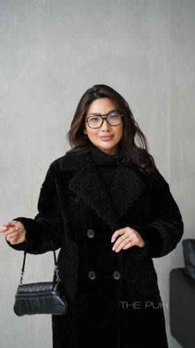 Шуба женская KRISTINA без утеплителя черный