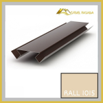 Угол внутренний (вид 1) сложный 75мм RALL 1015-светлая слоновая кость 2м