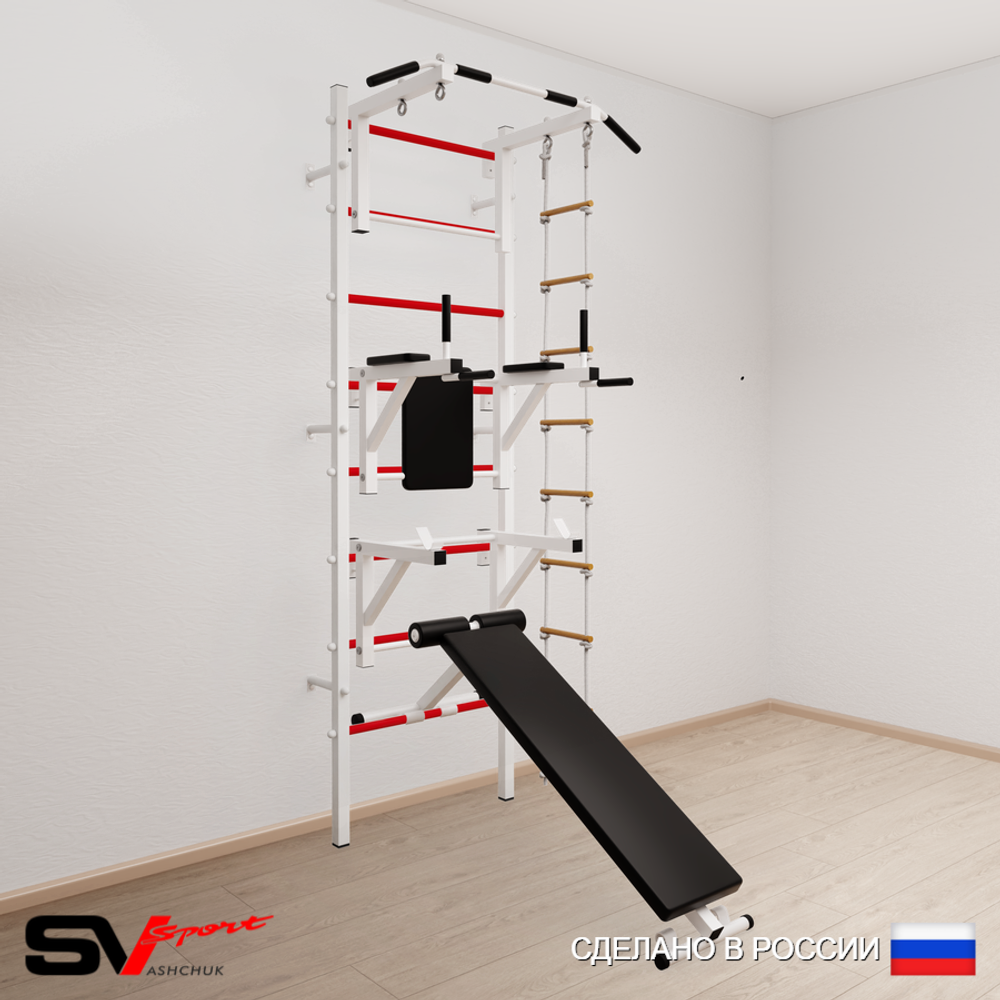 Шведская стенка Sv Sport усиленная 692 (Турник стандарт/Брусья/Стойка/Скамья/Лестница)