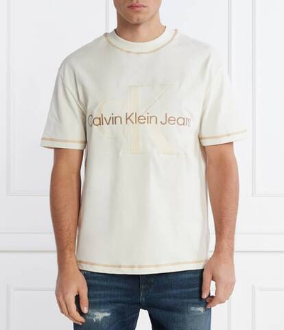 Футболка CALVIN KLEIN JEANS - кремовый(J30J324673)