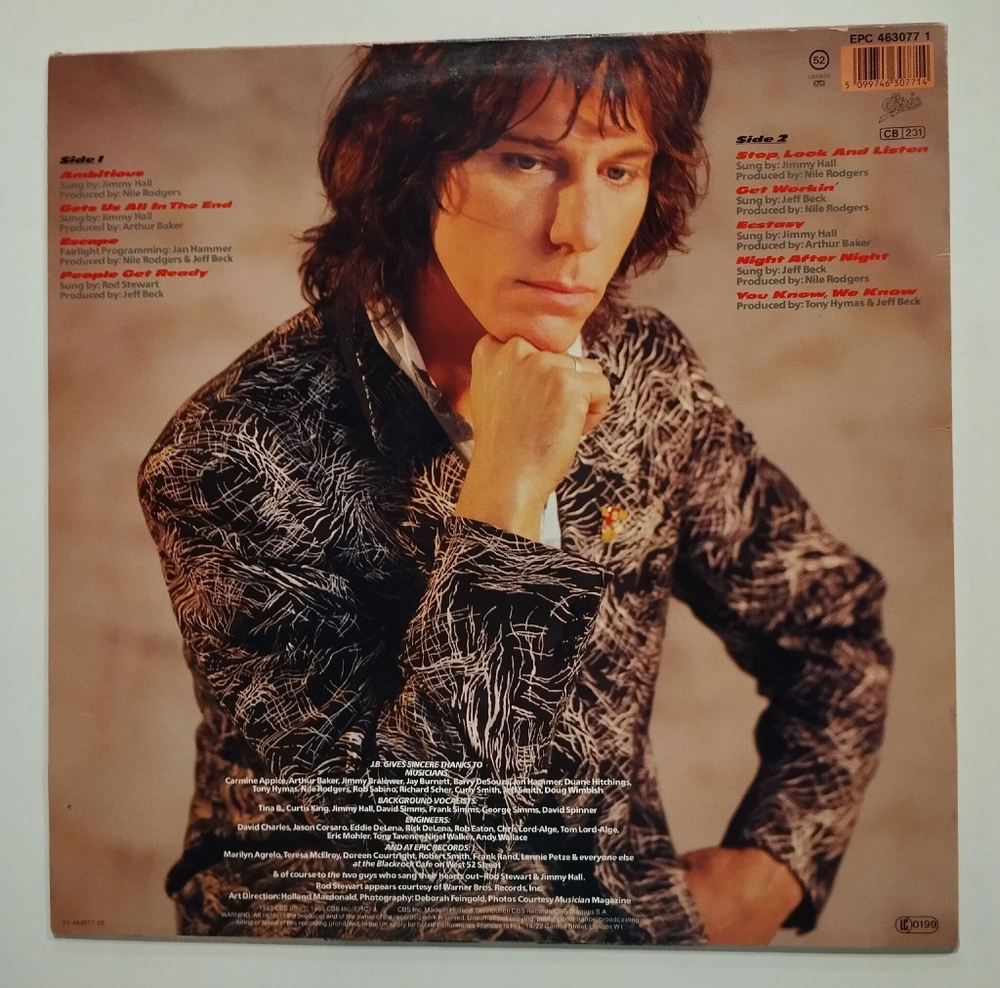 Винтажная виниловая пластинка LP Jeff Beck Flash (Germany 1988)