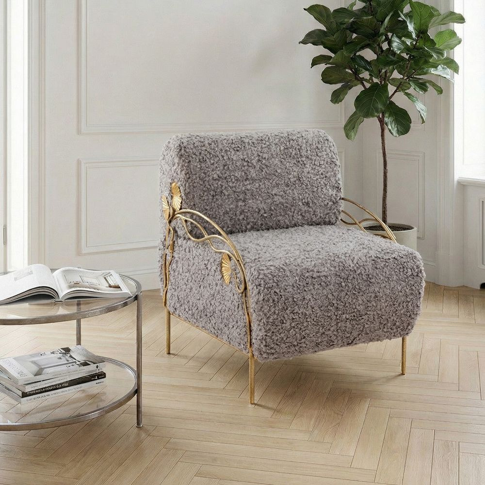 Кресло Нимфея Серый Бронза