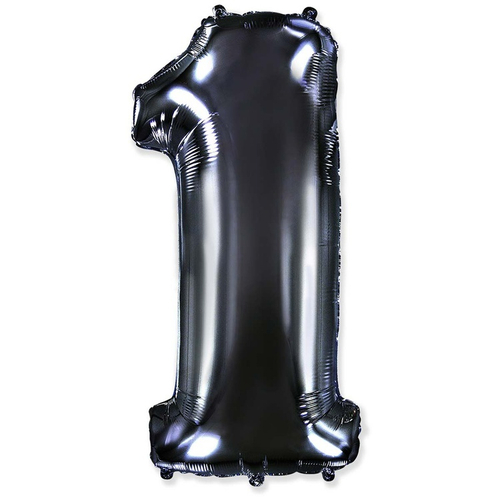 Цифра 1 черный 40" в упаковке Fm