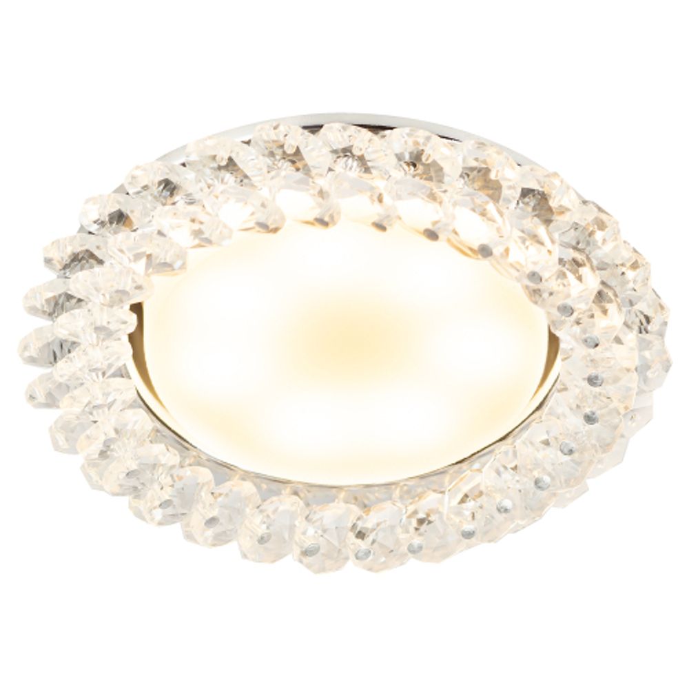 DK84 CH/WH Светильник ЭРА под лампу Gx53, 220V,13W, хром/прозрачный