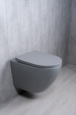 Унитаз подвесной Tornado Gid Tr2122TF-Lgm 62259Y серый матовый 49x36x36