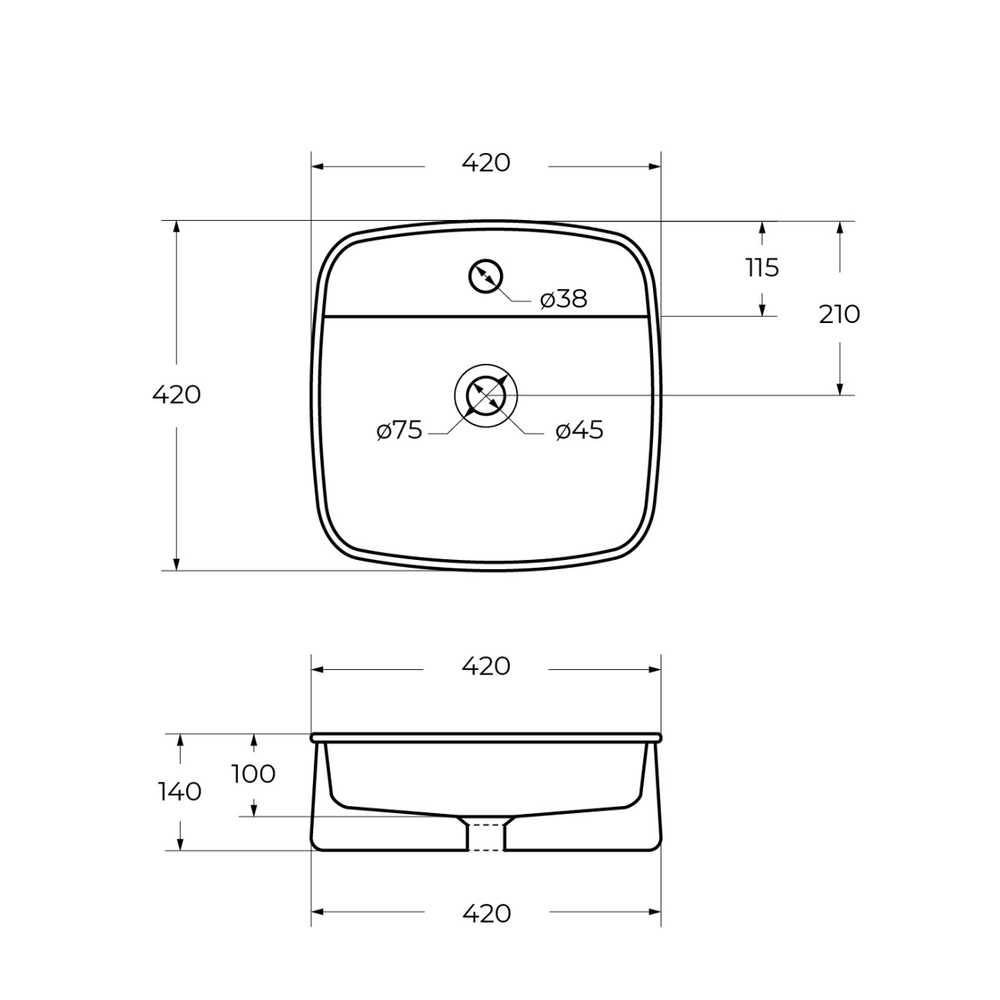 Раковина накладная Cezares CZR-6581