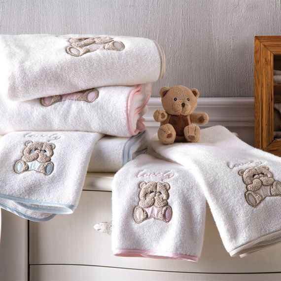 Детский набор полотенец  Lovely голубой 2 предмета  TIVOLYO HOME Турция