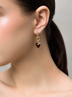 Серьги "Whale Amour" gold тигровый глаз