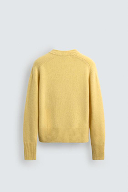 ZARA HARRY LAMBERT X DISNEY ШЕРСТЯНОЙ ДЖЕМПЕР С ПЛУТО, ЖЕЛТЫЙ