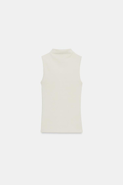 ZARA ТОП БЕЗ РУКАВОВ, КАМЕННЫЙ