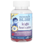 Mommy's Bliss, жевательные таблетки для детей с магнием и L-теанином, без сахара, для детей от 4 лет, малиновый лимонад, 60 жевательных таблеток