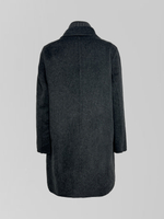 Пальто Monroe 8166 укороченное со встроенным жилетом и вязаным воротником