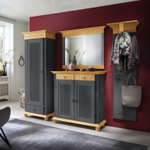 Вешалка настенная Хельсинки, большая, серый/антик