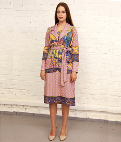 Комплект (платье и жакет) "Гранд-канал", по мотивам живописи Поля Синьяка ("Вход в Гранд-канал"