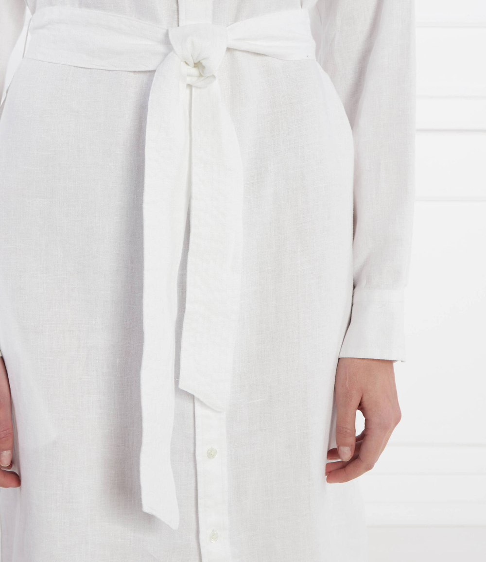 Льняное платье с ремешком LS KGSLY POLO RALPH LAUREN - белый(211943992)