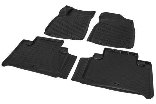 Коврики в салон автомобиля Rival для Geely Emgrand X7 I поколение рестайлинг 2018-2021, полиуретан, с крепежом, 4 части, 11902003