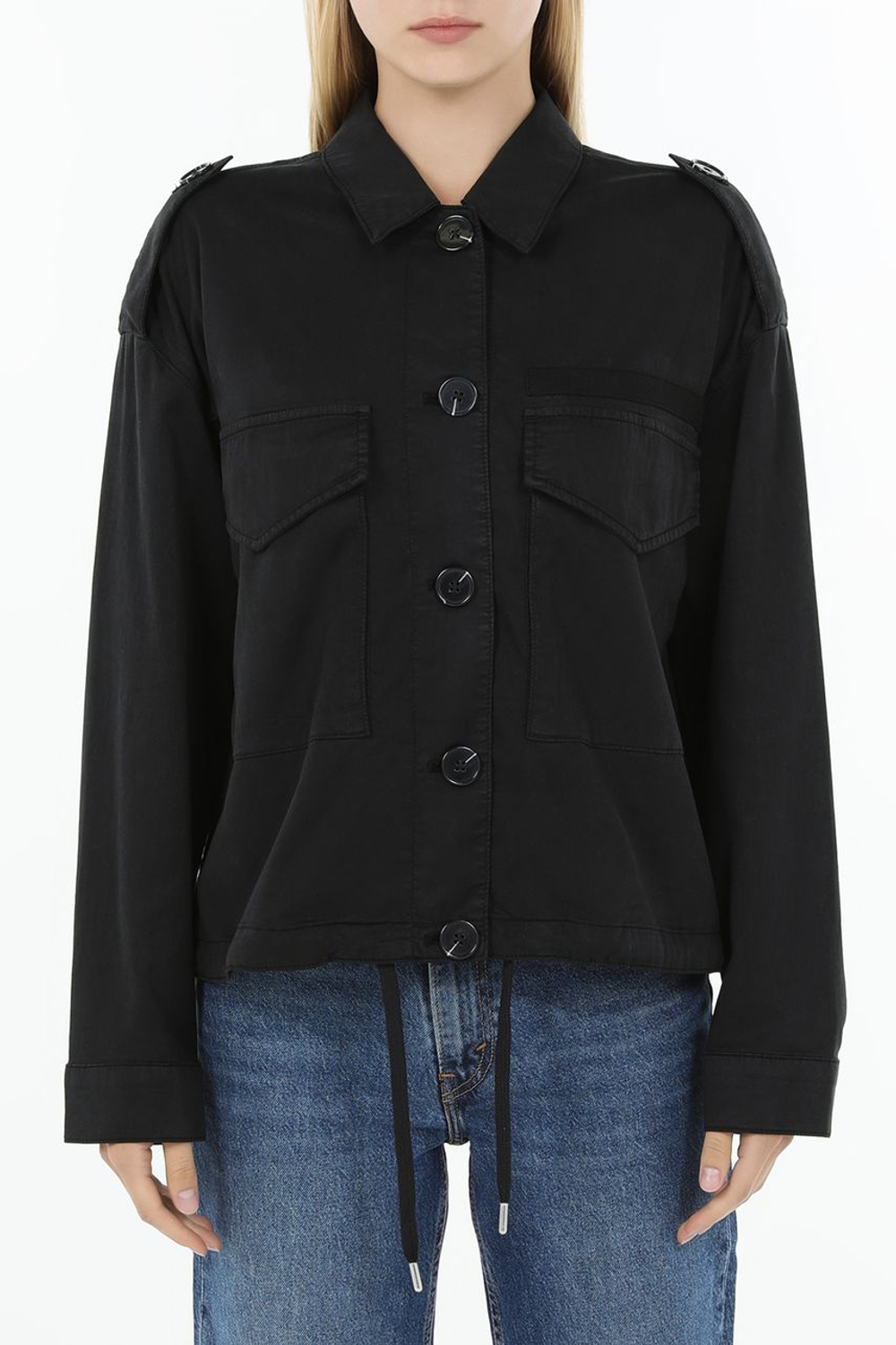 Рубашка-жакет MARC AUREL 3861 черный карманы