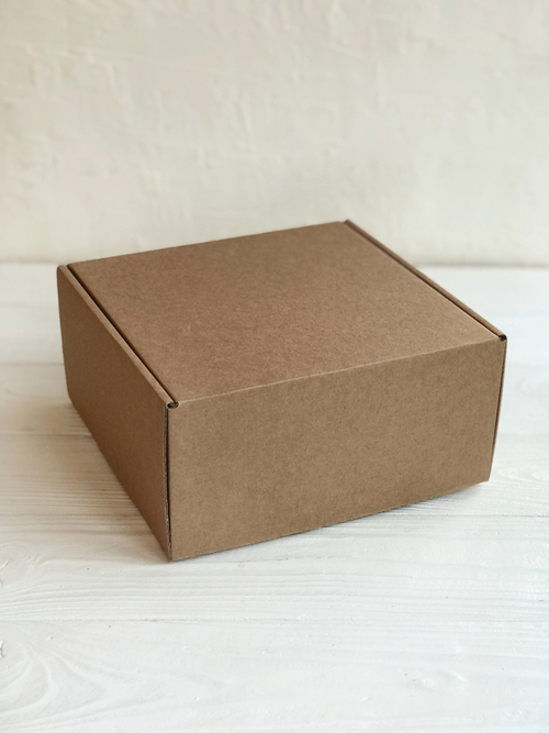 Коробка 20 х 20 х 10 см, бурая