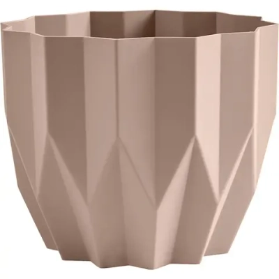 Кашпо для цветов пластиковое 0,8л d-13см «Геометрия» Фраппе