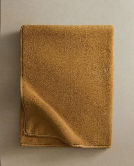 Zara Home - Двойное стежковое банное полотенце, желтый, 30х50 см