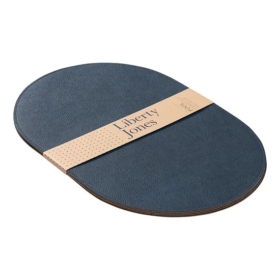 Набор из 4-х двухсторонних сервировочных салфеток pool, 30х45 см, синий/коричневый