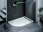 Душевой поддон из искусственного камня Cezares Tray AS 100x80 R TRAY-AS-RH-100/80-30-W-R Белый