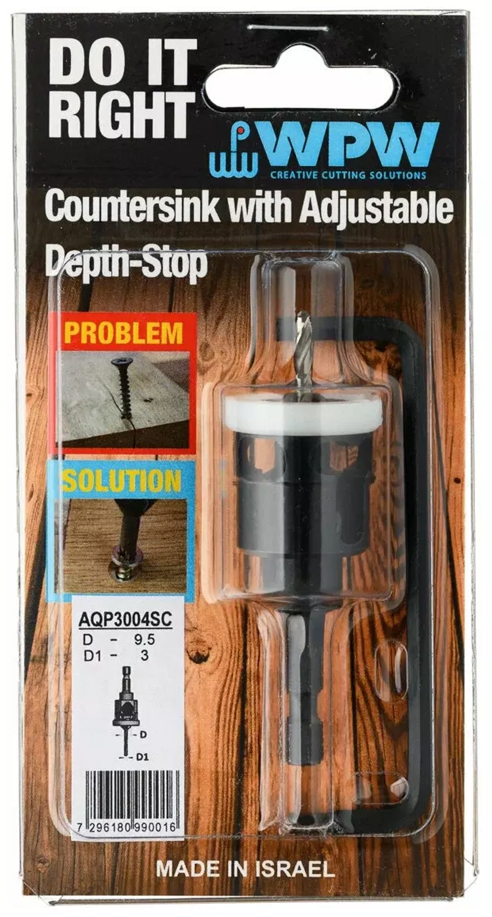 Сверло с зенкером WPW AQP3004SC D3 мм