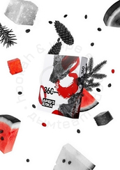 Табак для кальяна "САРМА 360" Арбуз/Ёлка 120г.