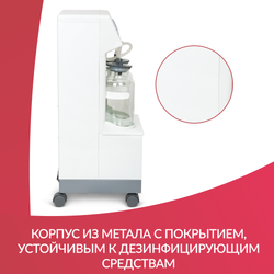 Отсасыватель хирургический медицинский Армед 7А-23B-1 передвижной (40 л/мин)