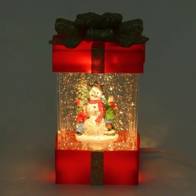 Сувенир с подсветкой «Волшебство» 10*10*18 см, красный (питание от USB и батареек)