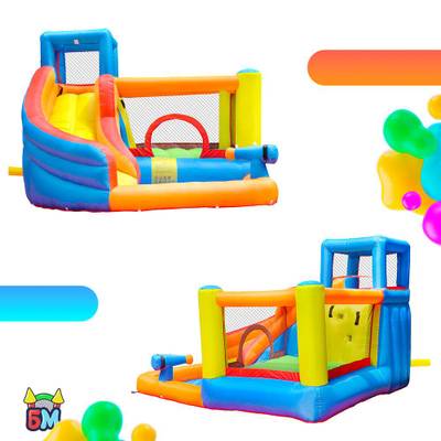 Батут для дачи с бассейном "Малыш" 3,1*2,8*2,1 м