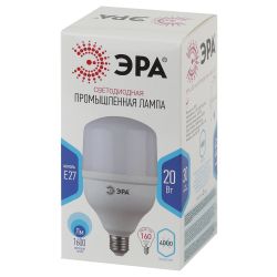 Лампа светодиодная POWER ЭРА STD LED T80-20W-4000-E27 20Вт колокол нейтральный белый свет Е27 | Лампы cветодиодные POWER