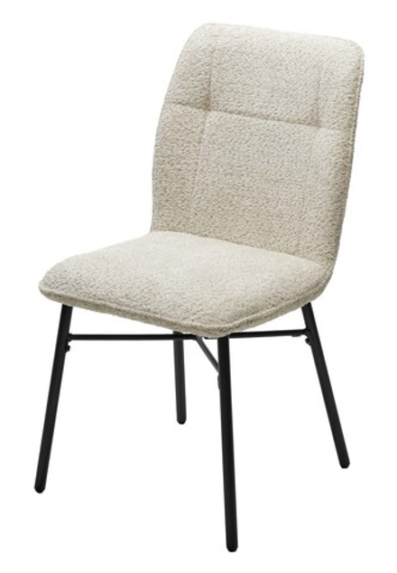 Стул COMO UF998-04 бежевый, букле / черный каркас / Товарный знак DISAUR