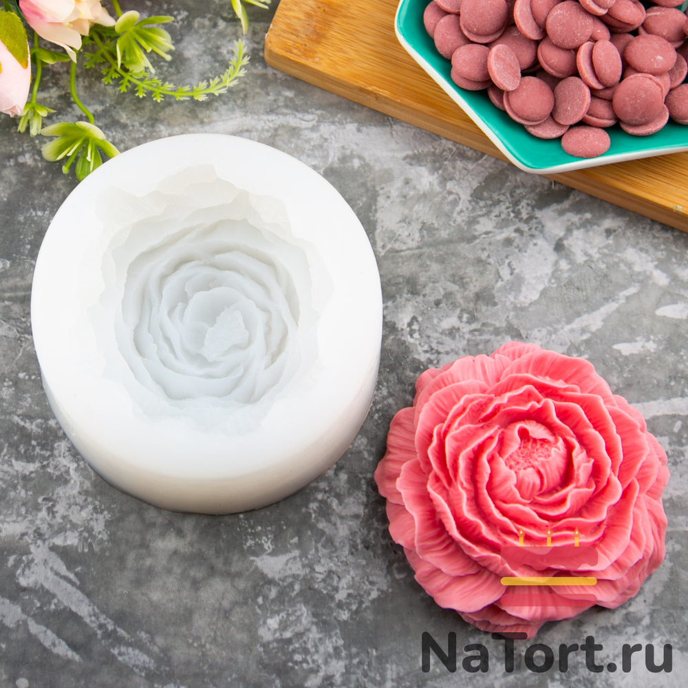 Силиконовый молд 3D «Роза-I»