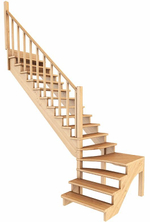 Лестница на второй этаж К-031м/3 Левая