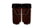 UGG Перчатки Замшевые Женские Коричнеые