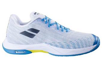 Мужские кроссовки для бадминтона/сквоша Babolat Shadow Spirit 2 - white/algier blue