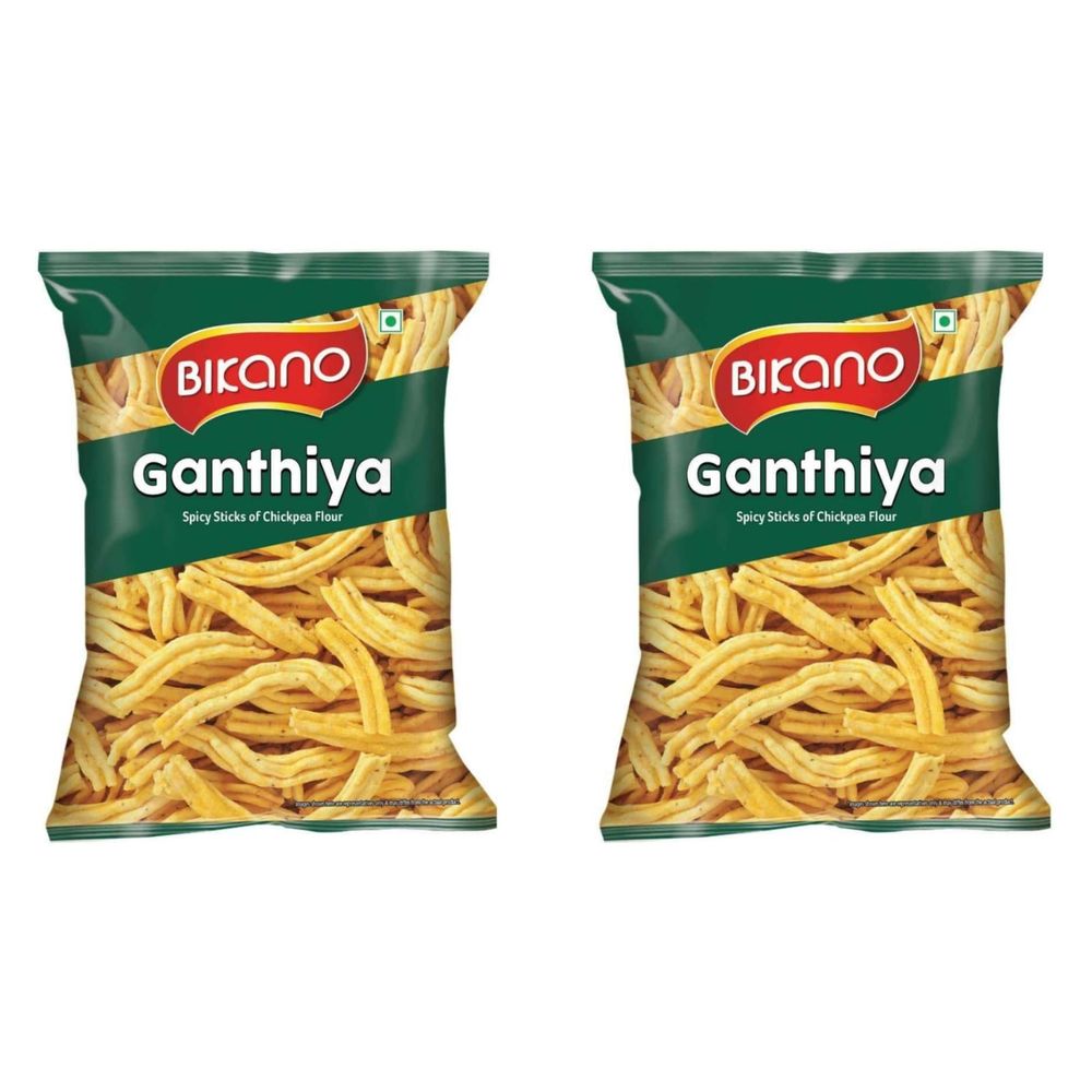 Закуска индийская Bikano из нутовой муки Ganthiya 200 г