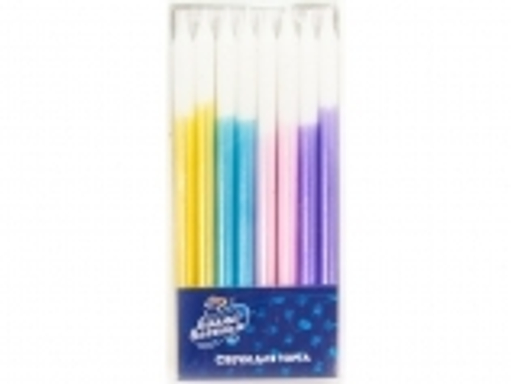 Свечи для торта Волна Веселья Гармония перламутр 16шт.