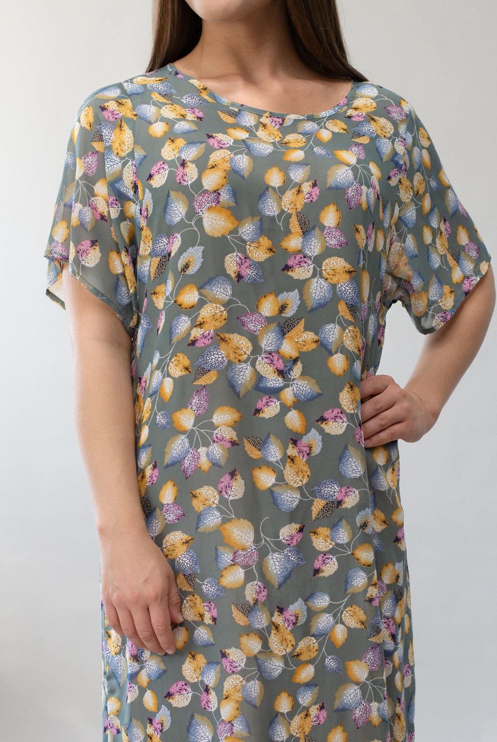 Платье женское 3236АП, листок зеленый #284ЛЗ053236АП